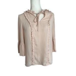 Karl Lagerfeld Paris Womens Blouse Size XS Cottagecore Feminine Bell Sleeve